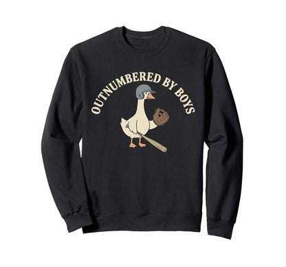 Outnumbered Baseball Goose Sweatshirt - Fun Novelty Design for Adults - T-Shirt, Sweatshirt, Hoodie