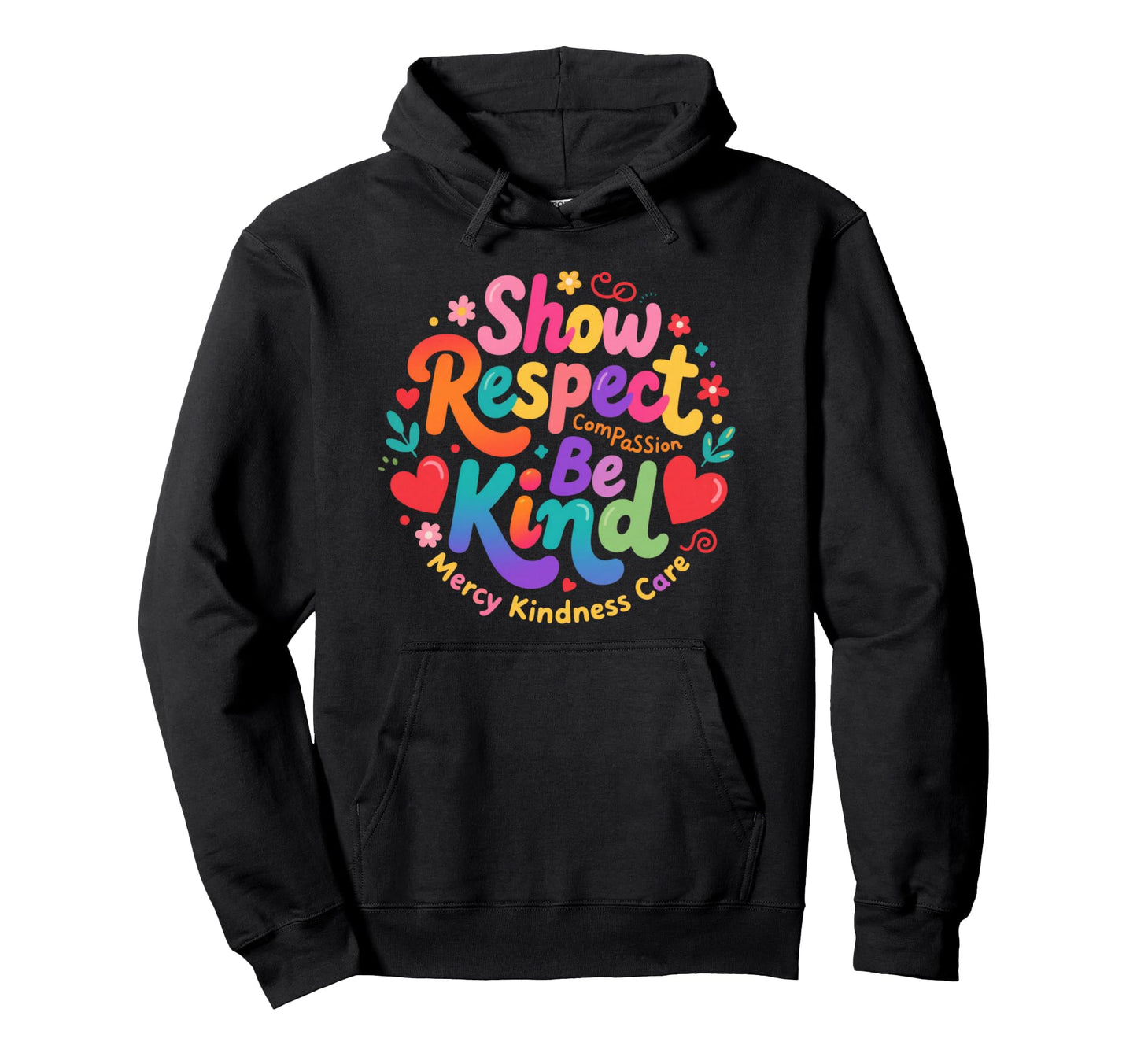 Be Kind Sign Language Positive Hoodie - Minimalist Print for Adults - T-Shirt, Sweatshirt, Hoodie