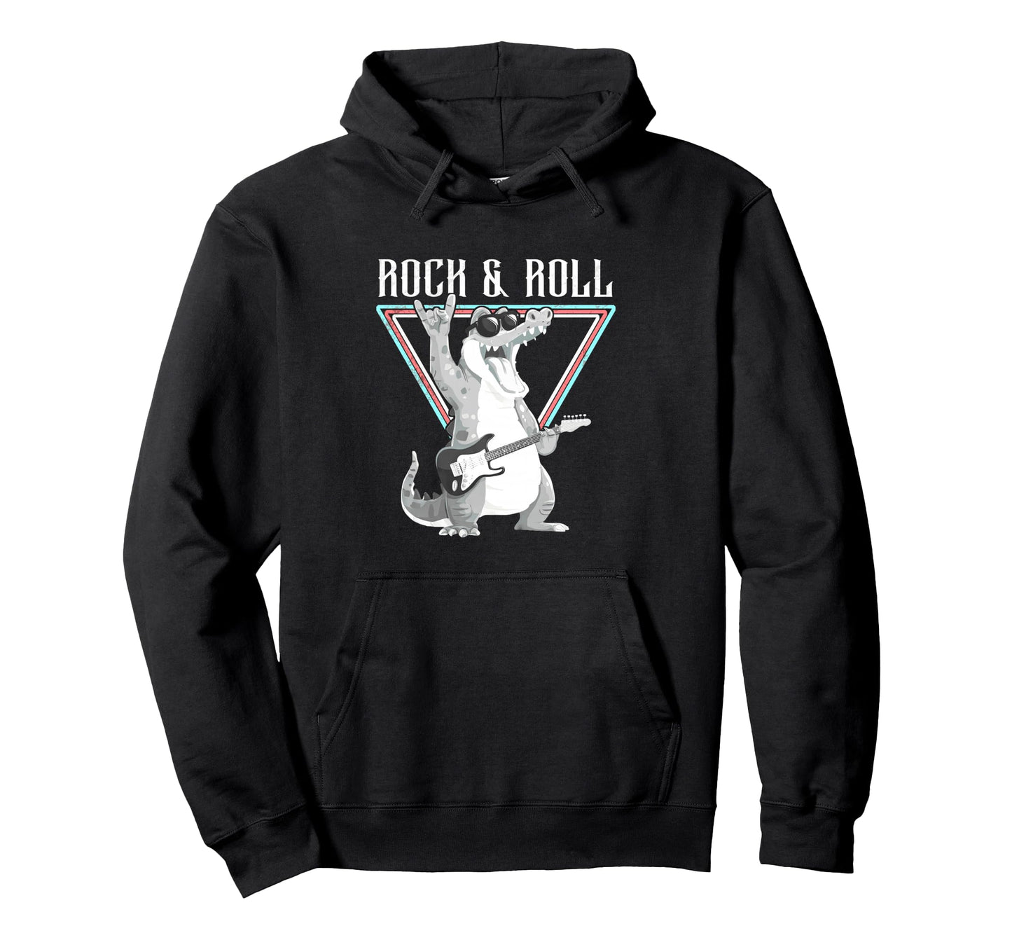 Rock Roll Alligator Guitar Fun Vibes Hoodie - Streetwear Style Unisex - T-Shirt, Sweatshirt, Hoodie