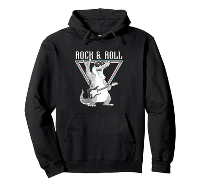 Rock Roll Alligator Guitar Fun Vibes Hoodie - Streetwear Style Unisex - T-Shirt, Sweatshirt, Hoodie