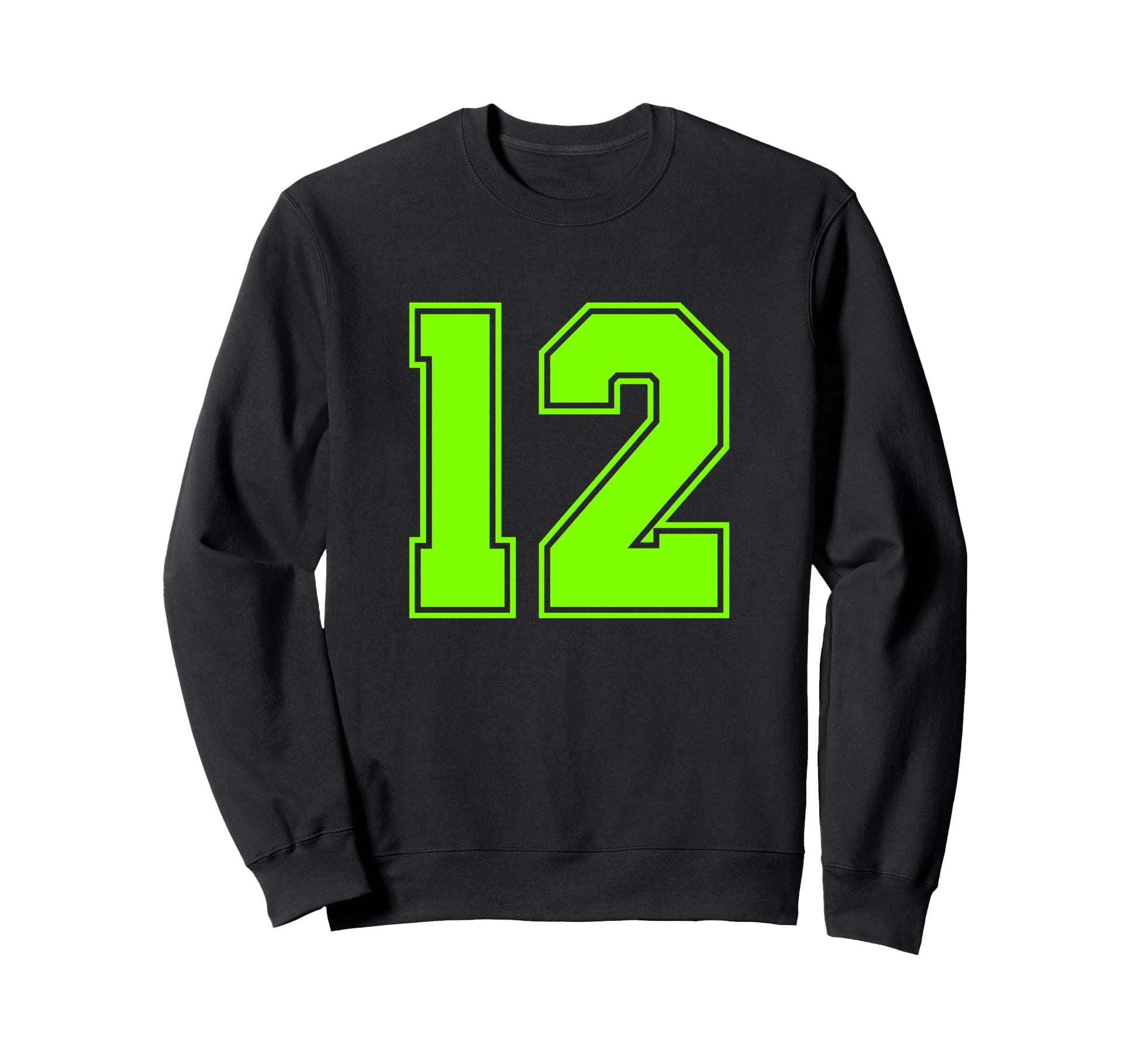 Green Sport Team Number 12 Sweatshirt - Aesthetic Graphic Unisex - T-Shirt, Sweatshirt, Hoodie