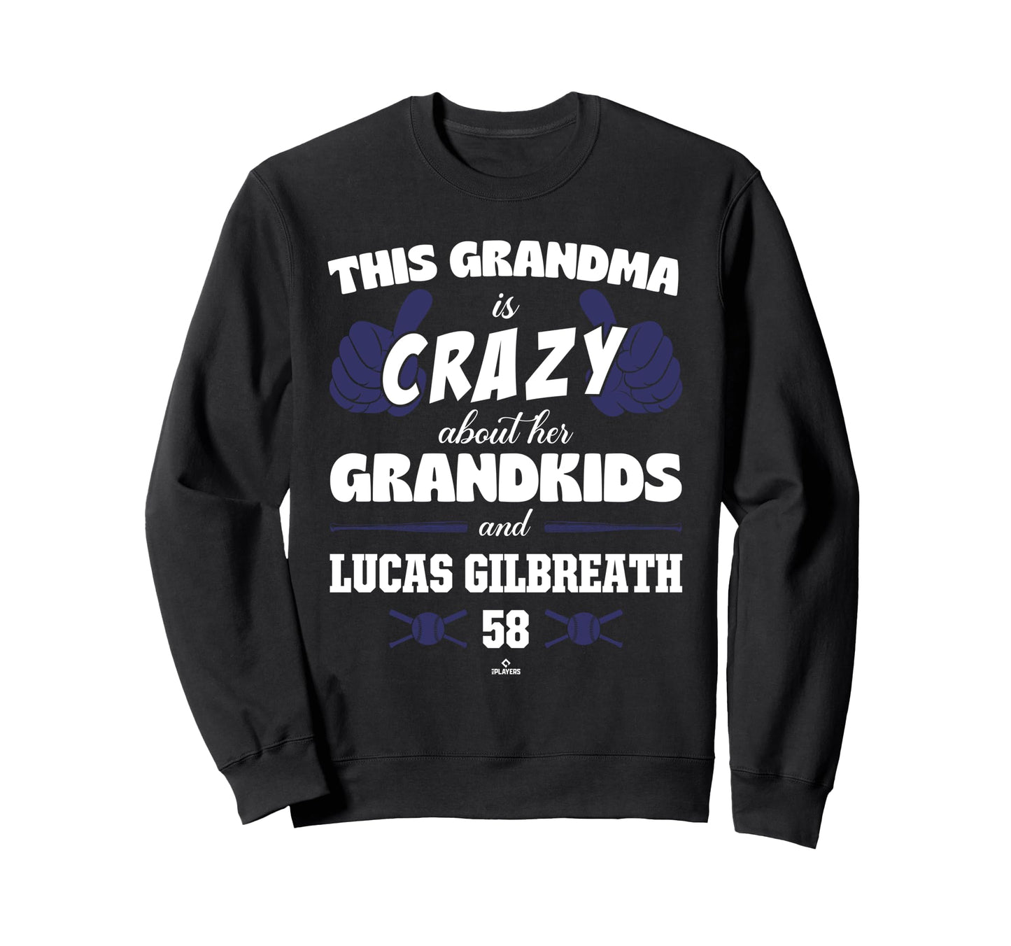 Grandma Crazy Lucas Gilbreath Sweatshirt - Minimalist Print for Adults - T-Shirt, Sweatshirt, Hoodie