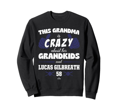 Grandma Crazy Lucas Gilbreath Sweatshirt - Minimalist Print for Adults - T-Shirt, Sweatshirt, Hoodie
