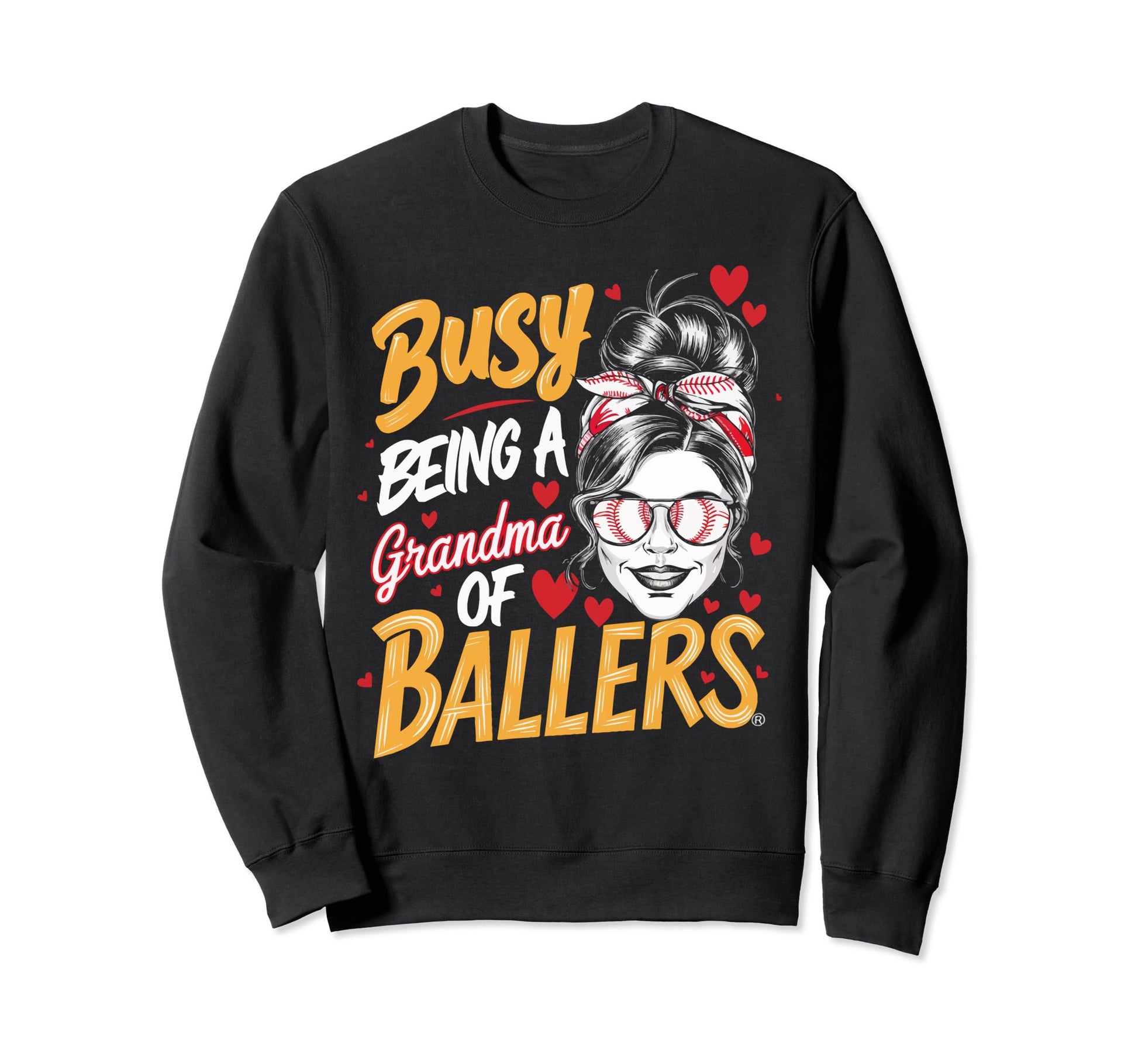 Baseball Grandma Grandmother Granny Sweatshirt - Trendy Graphic Unisex - T-Shirt, Sweatshirt, Hoodie