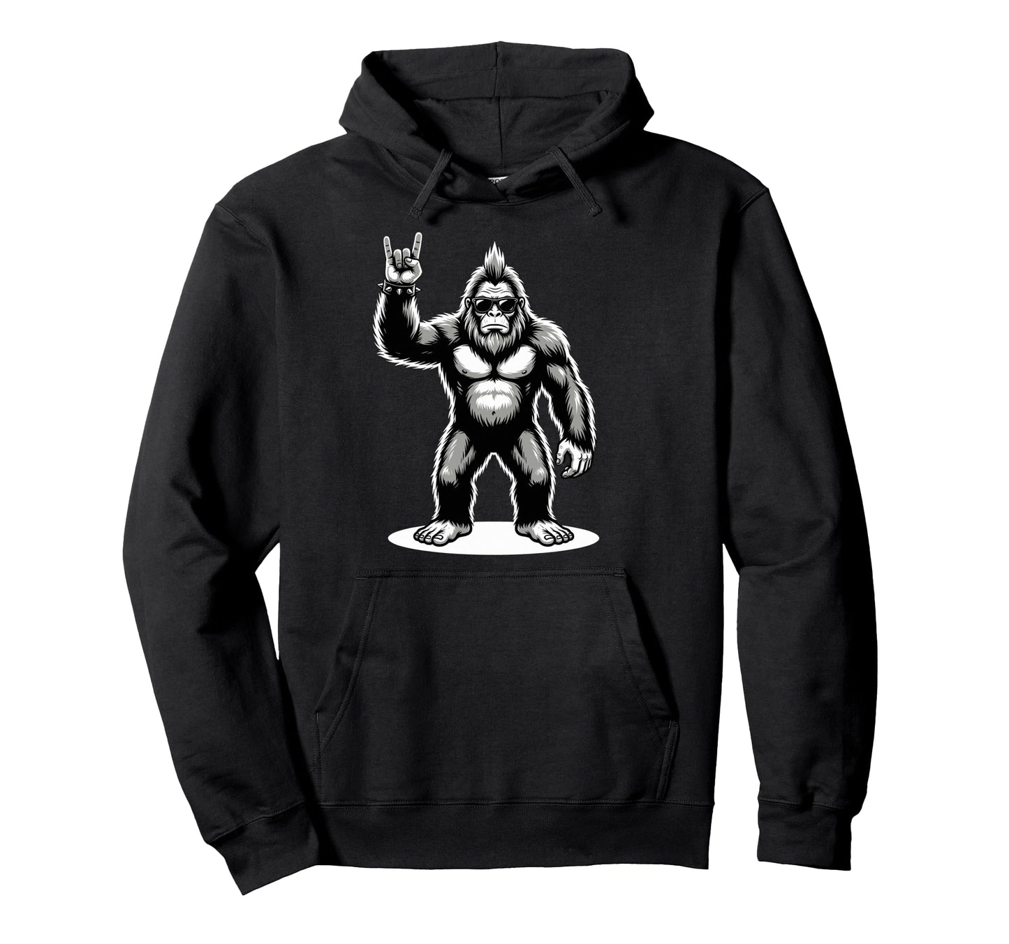 Funny Bigfoot Loving Rock And Roll Heavy Hoodie - Unique Graphic Men Women - T-Shirt, Sweatshirt, Hoodie