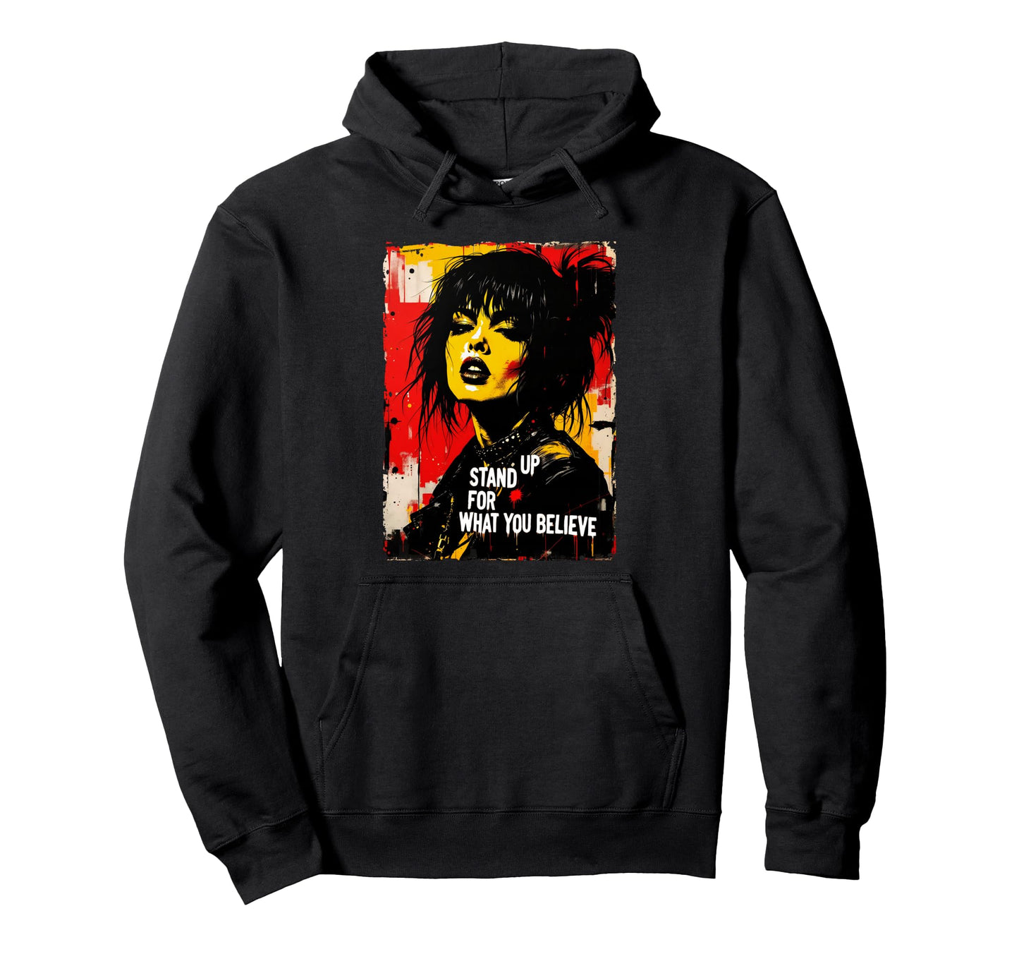 Punk Graffiti Grunge 90S Distressed Hoodie - Fun Novelty Design Unisex - T-Shirt, Sweatshirt, Hoodie