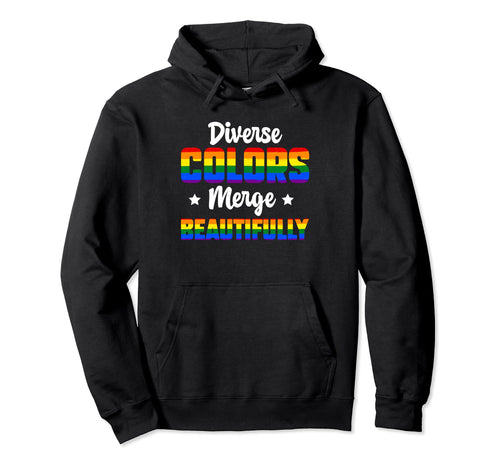 Lgbt Rainbow Paint Splatters Funny Hoodie - Casual Everyday Wear Unisex - T-Shirt, Sweatshirt, Hoodie