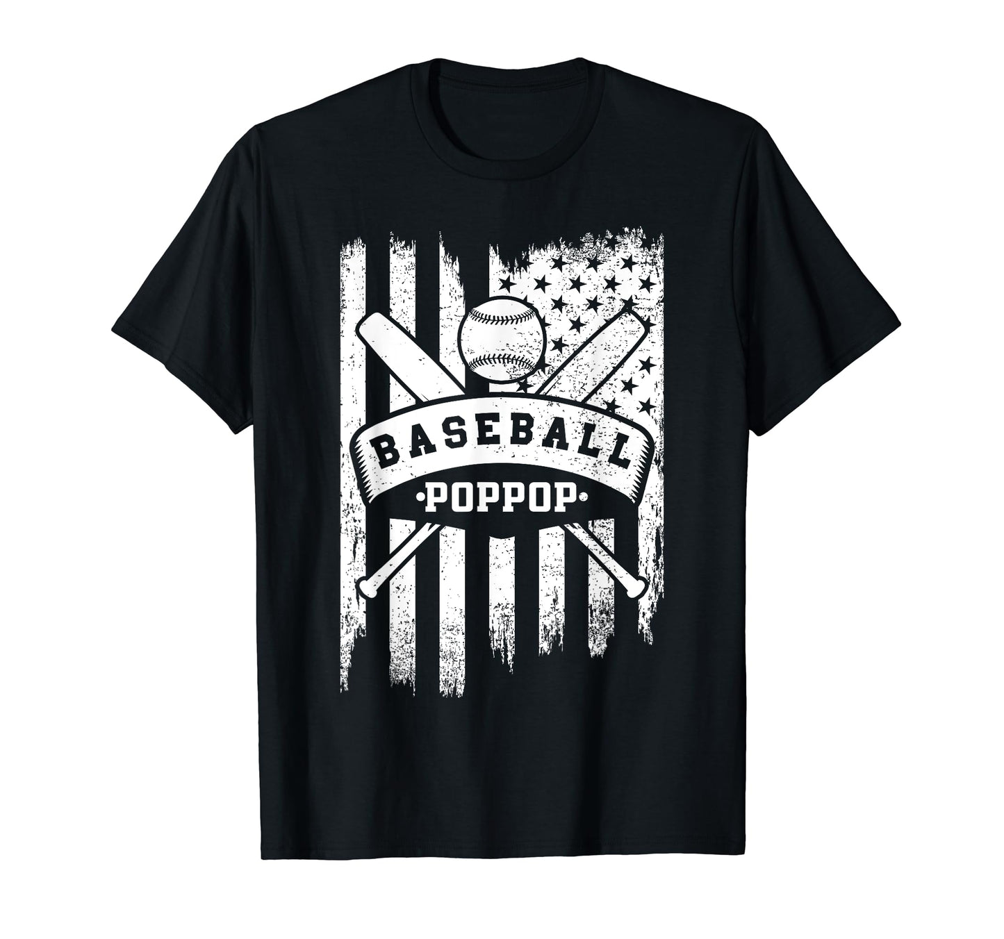 Baseball Pop Pop Usa American Flag T-Shirt - Fun Novelty Design Unisex - T-Shirt, Sweatshirt, Hoodie