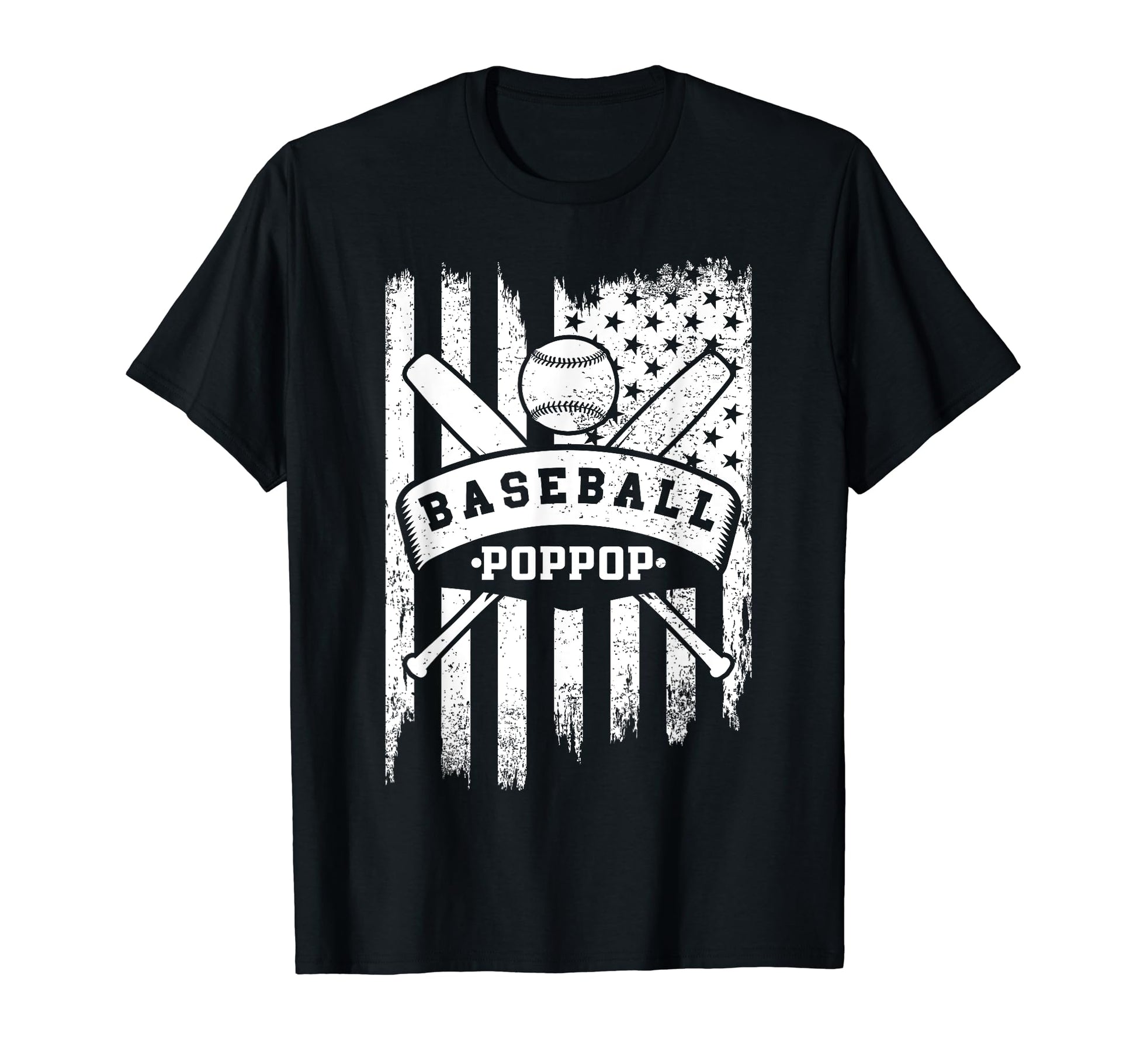 Baseball Pop Pop Usa American Flag T-Shirt - Fun Novelty Design Unisex - T-Shirt, Sweatshirt, Hoodie