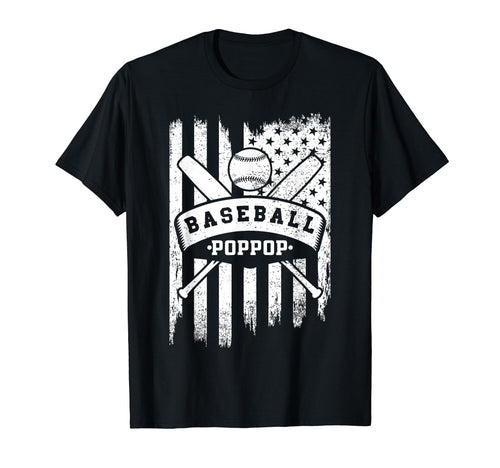 Baseball Pop Pop Usa American Flag T-Shirt - Fun Novelty Design Unisex - T-Shirt, Sweatshirt, Hoodie