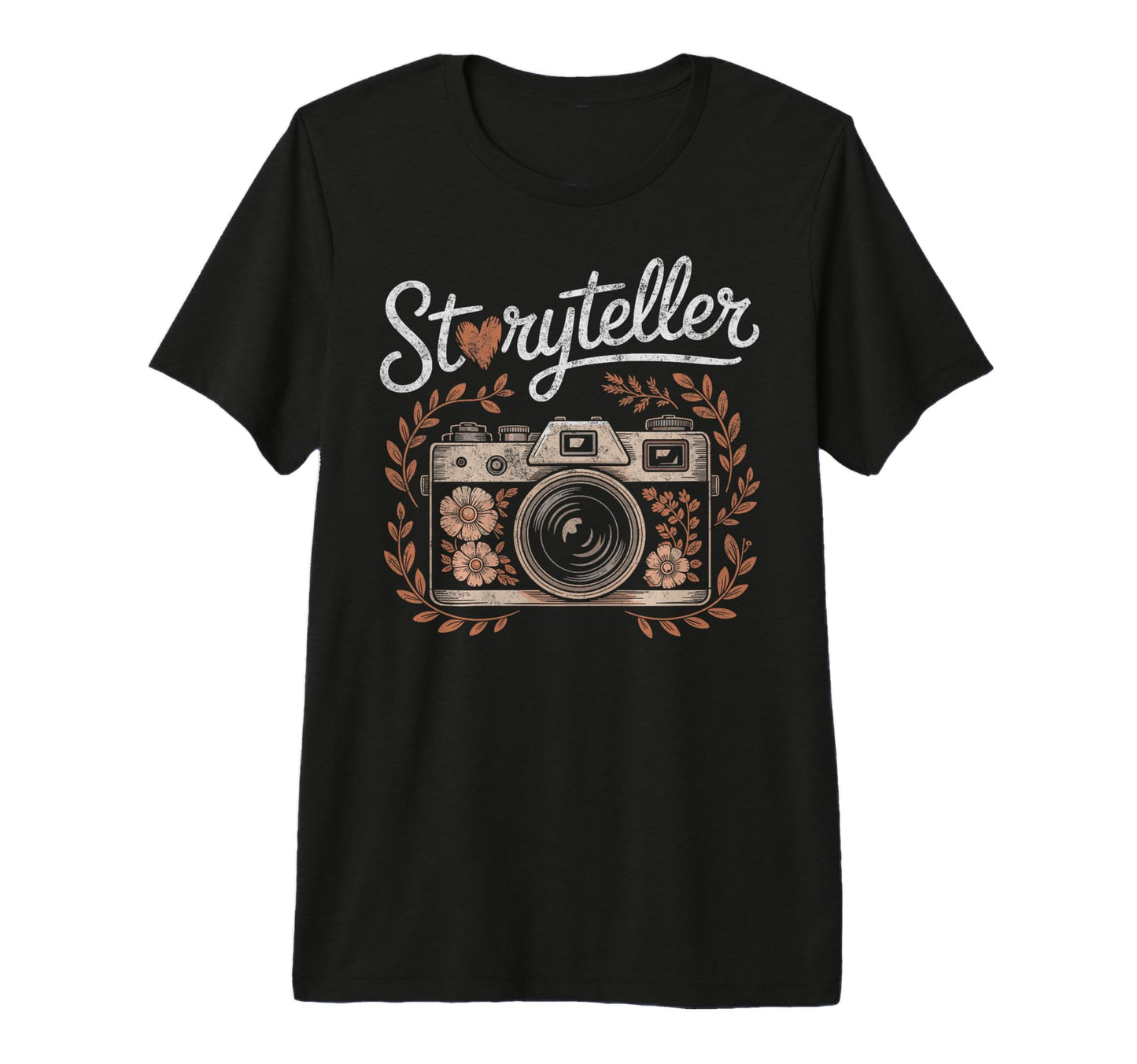Photo Camera Flowers Storyteller T-Shirt - Aesthetic Graphic for Adults - T-Shirt, Sweatshirt, Hoodie