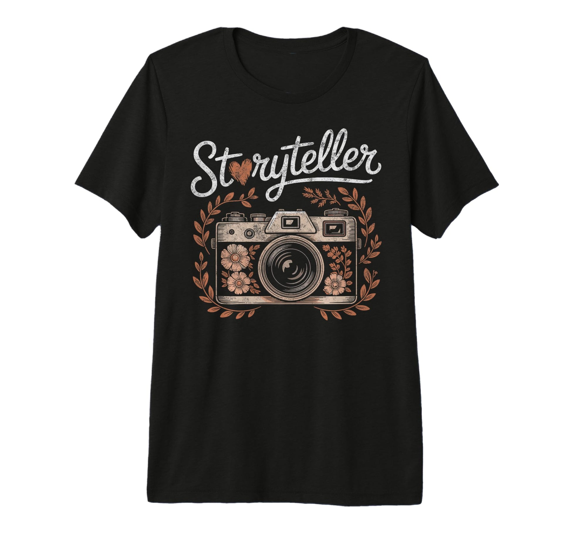 Photo Camera Flowers Storyteller T-Shirt - Aesthetic Graphic for Adults - T-Shirt, Sweatshirt, Hoodie