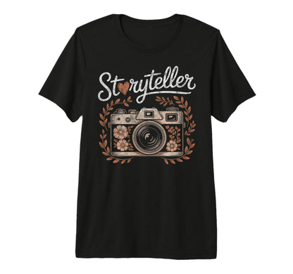 Photo Camera Flowers Storyteller T-Shirt - Aesthetic Graphic for Adults - T-Shirt, Sweatshirt, Hoodie