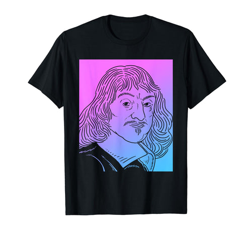 Rene Descartes Vaporwave Pastel Goth T-Shirt - Custom Art Print Men Women - T-Shirt, Sweatshirt, Hoodie