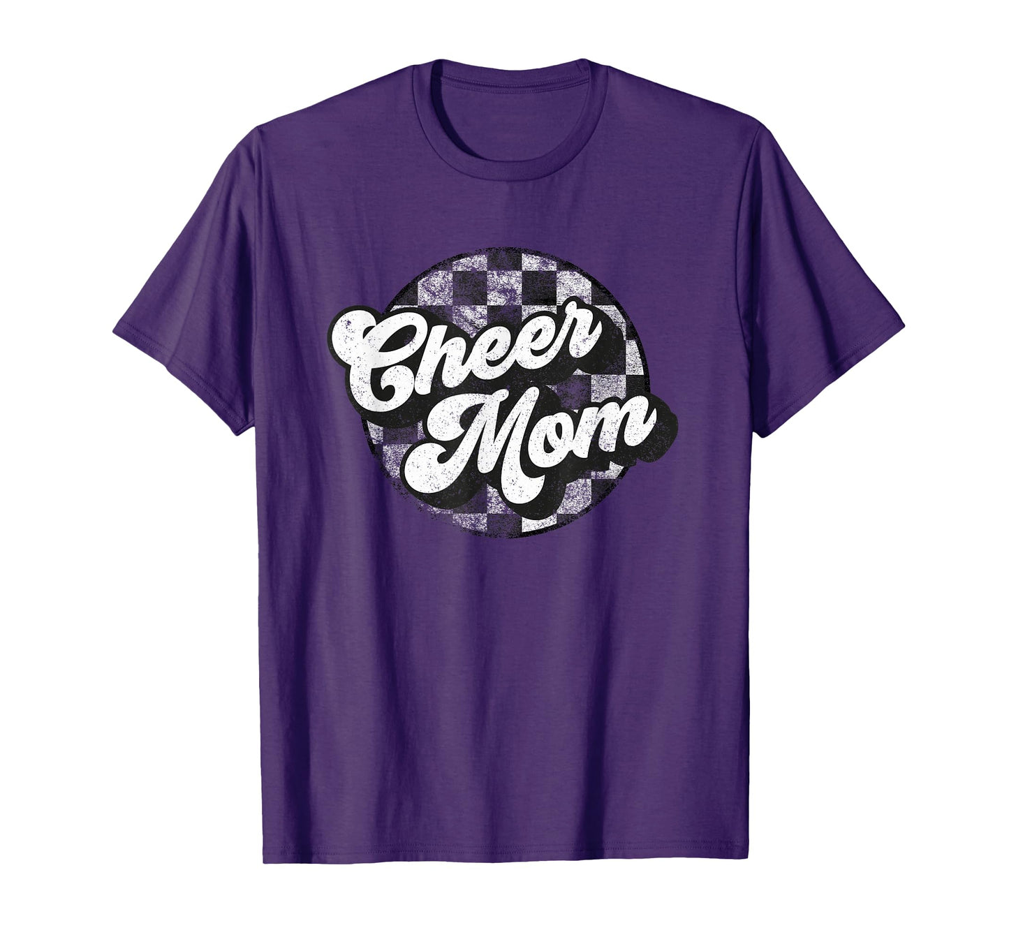Cheer Mom Cheer Mama Checkered T-Shirt - Aesthetic Graphic for Adults - T-Shirt, Sweatshirt, Hoodie