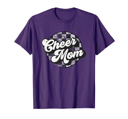 Cheer Mom Cheer Mama Checkered T-Shirt - Aesthetic Graphic for Adults - T-Shirt, Sweatshirt, Hoodie