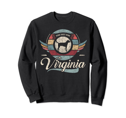 Virginia State Animal Dog Sweet Home Sweatshirt - Aesthetic Graphic Unisex - T-Shirt, Sweatshirt, Hoodie