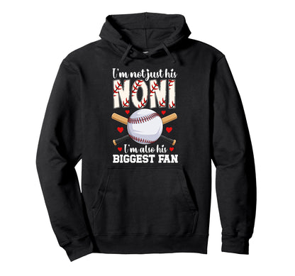 His Biggest Fan Baseball Noni Baseball Hoodie - Unique Graphic Men Women - T-Shirt, Sweatshirt, Hoodie