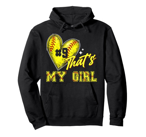 Softball Mom Dad Thats My Jersey Number 9 Hoodie - Streetwear Style Unisex - T-Shirt, Sweatshirt, Hoodie