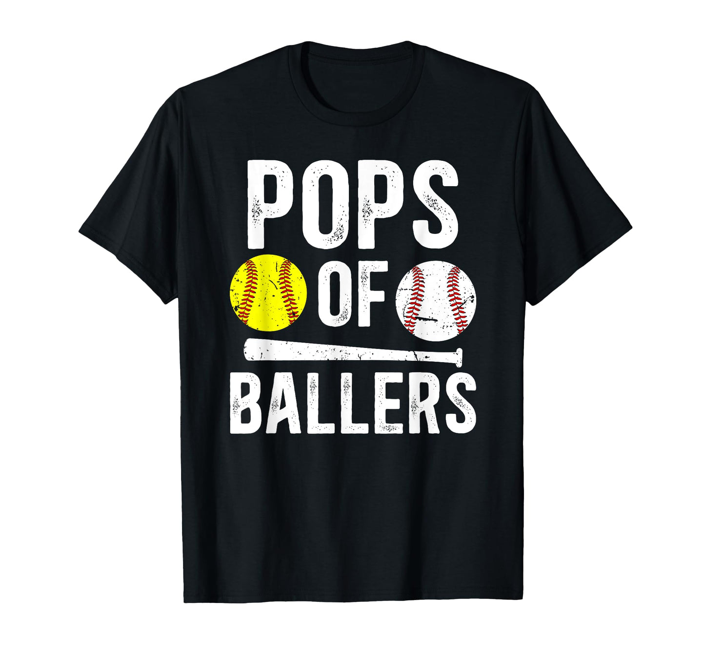 Pops Ballers Proud Baseball T-Shirt - Casual Everyday Wear Men Women - T-Shirt, Sweatshirt, Hoodie