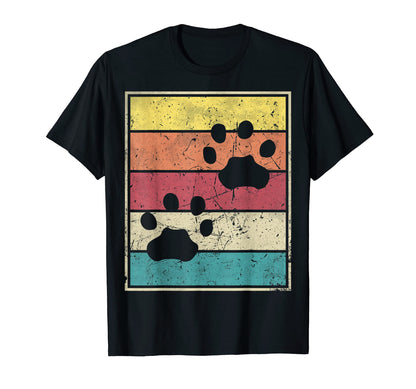 Leopard Footprints Stripes T-Shirt - Casual Everyday Wear Men Women - T-Shirt, Sweatshirt, Hoodie