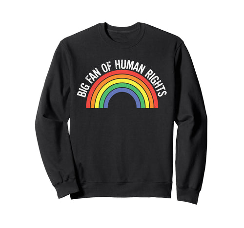 Big Fan Human Rights Rainbow Lgbtq Sweatshirt - Novelty Apparel Men Women - T-Shirt, Sweatshirt, Hoodie