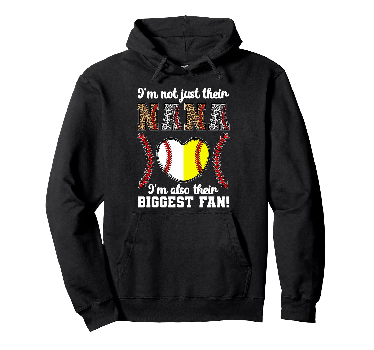 Their Biggest Fan Nana Softball Hoodie - Novelty Apparel Men Women - T-Shirt, Sweatshirt, Hoodie