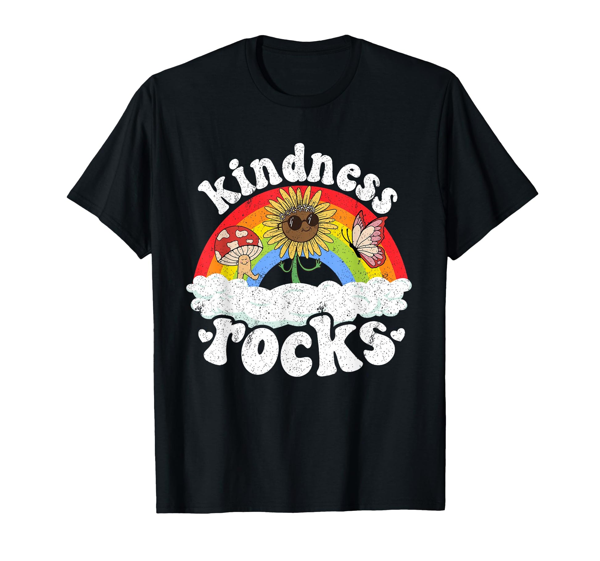 Anti Bullying Hippie Teacher Rainbow T-Shirt - Graphic Print Unisex - T-Shirt, Sweatshirt, Hoodie