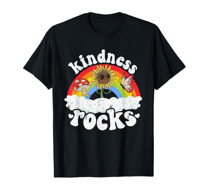Anti Bullying Hippie Teacher Rainbow T-Shirt - Graphic Print Unisex - T-Shirt, Sweatshirt, Hoodie