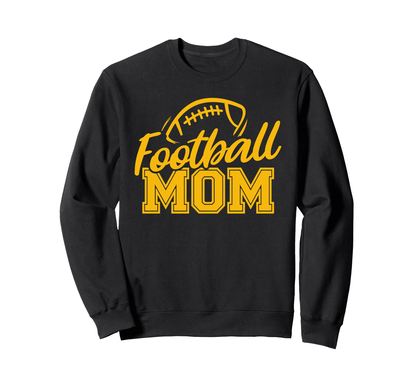 Womens Game Day Yellow And Black Sweatshirt - Aesthetic Graphic for Adults - T-Shirt, Sweatshirt, Hoodie