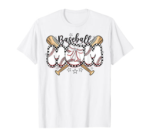 Game Day Baseball Bow Mom T-Shirt - Casual Everyday Wear for Adults - T-Shirt, Sweatshirt, Hoodie
