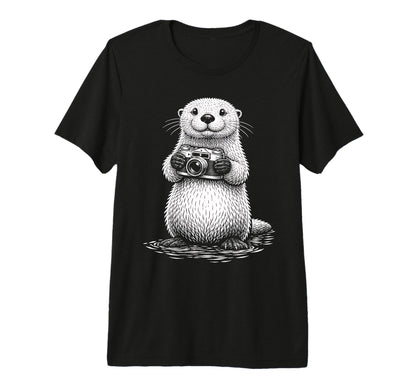 Sea Otter Photographer Camera Photography T-Shirt - Unique Graphic Unisex - T-Shirt, Sweatshirt, Hoodie