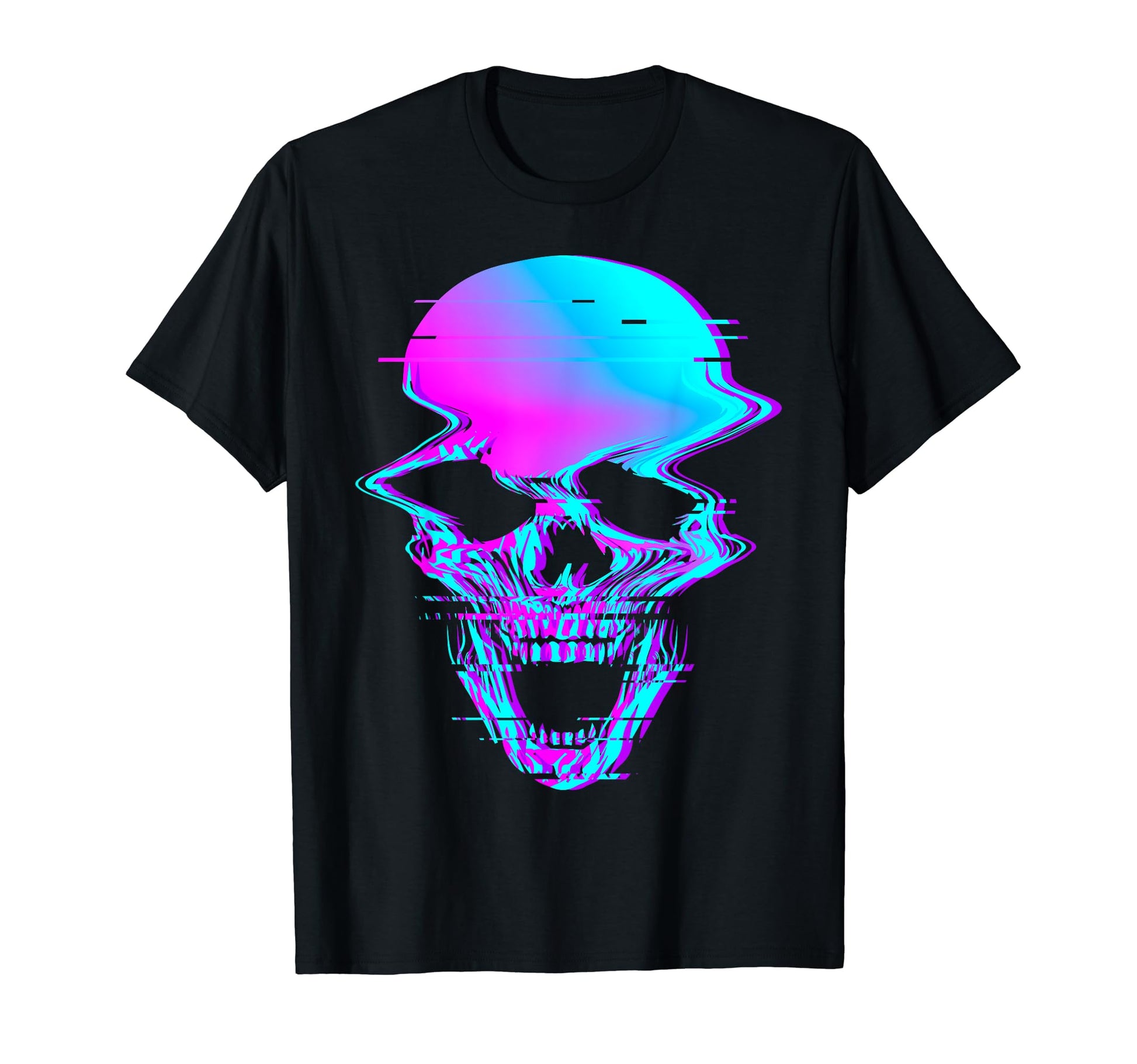 Skull Glitch Creepy Eboy Egirl T-Shirt - Streetwear Style for Adults - T-Shirt, Sweatshirt, Hoodie