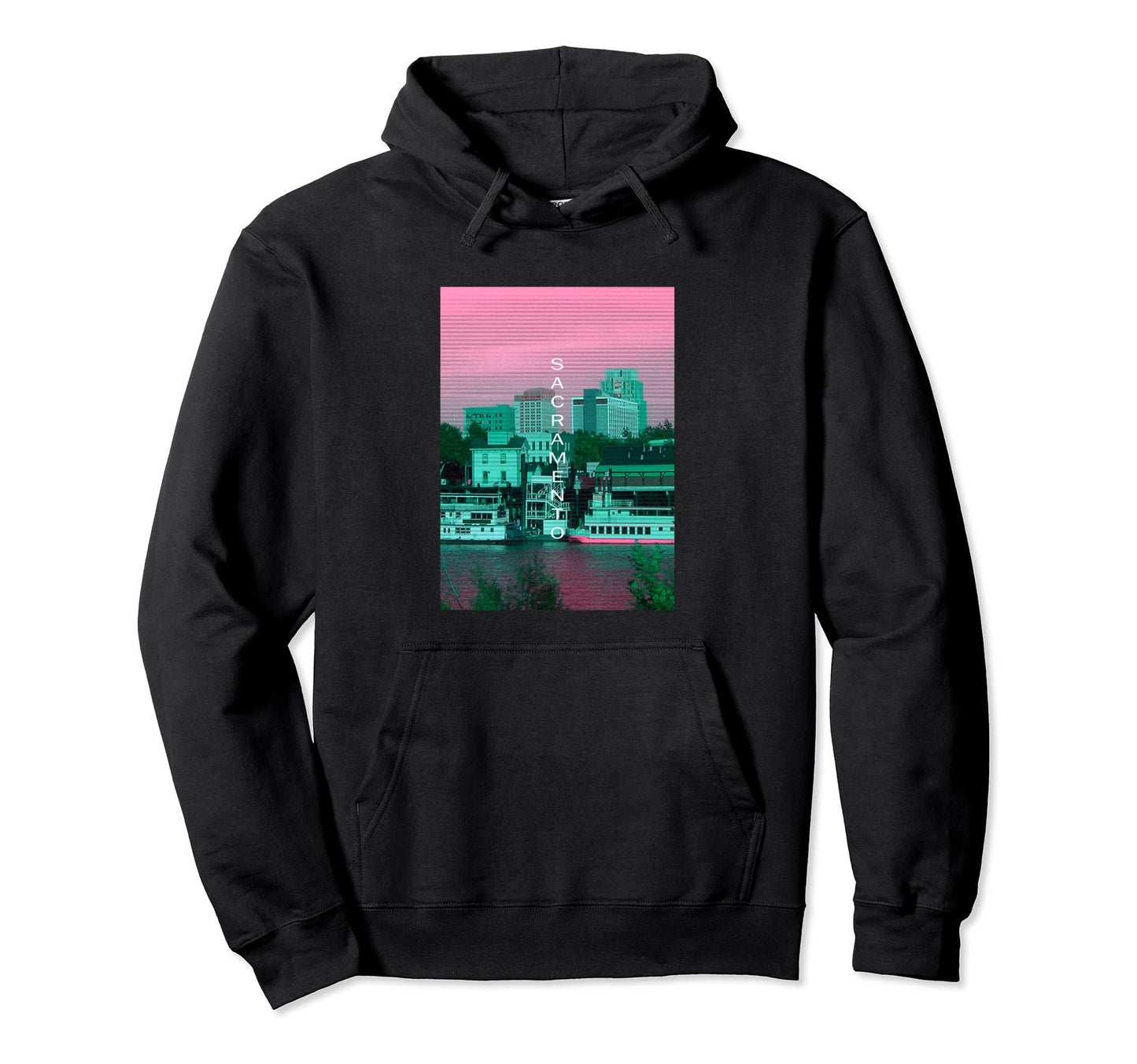 California Vaporwave Aesthetic Hoodie - Custom Art Print Men Women - T-Shirt, Sweatshirt, Hoodie