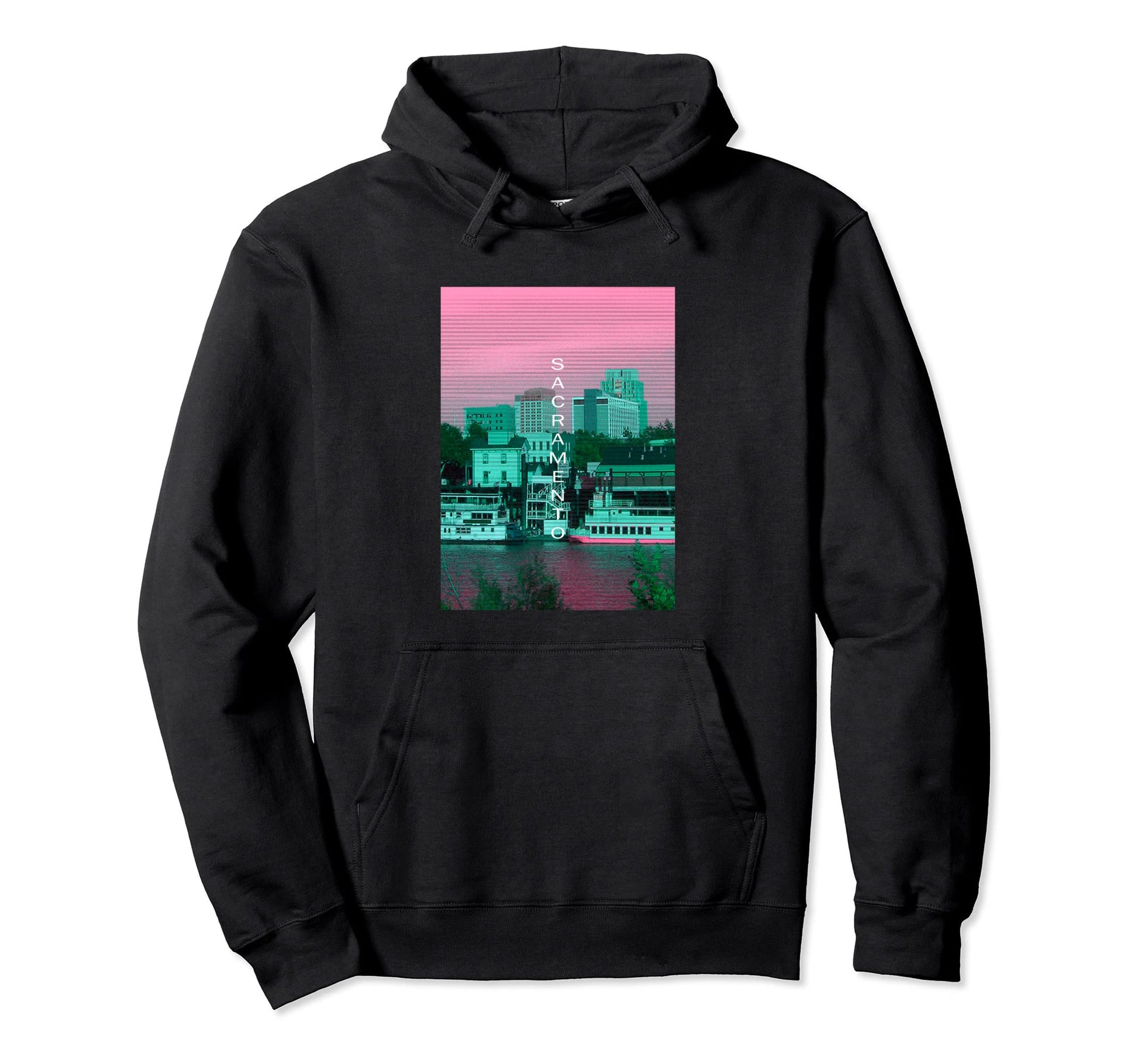 California Vaporwave Aesthetic Hoodie - Custom Art Print Men Women - T-Shirt, Sweatshirt, Hoodie