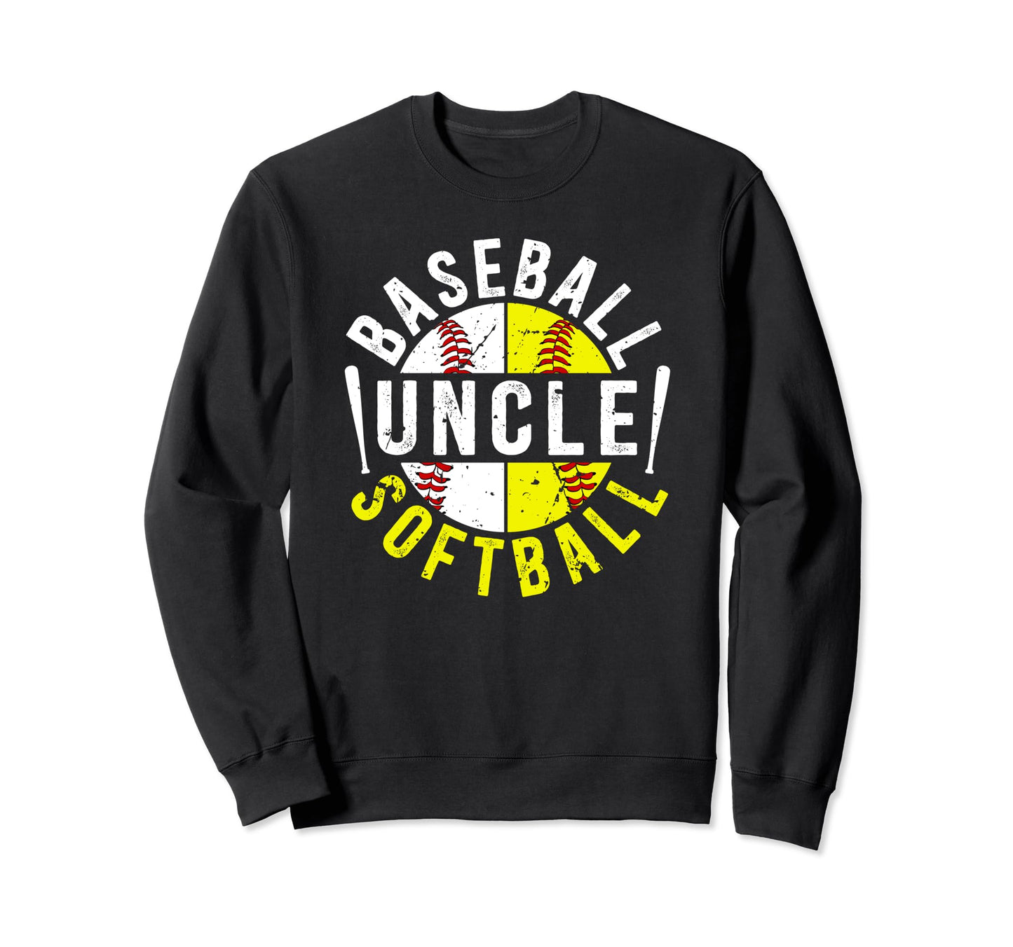 Baseball Softball Uncle Softball Sweatshirt - Graphic Print Men Women - T-Shirt, Sweatshirt, Hoodie