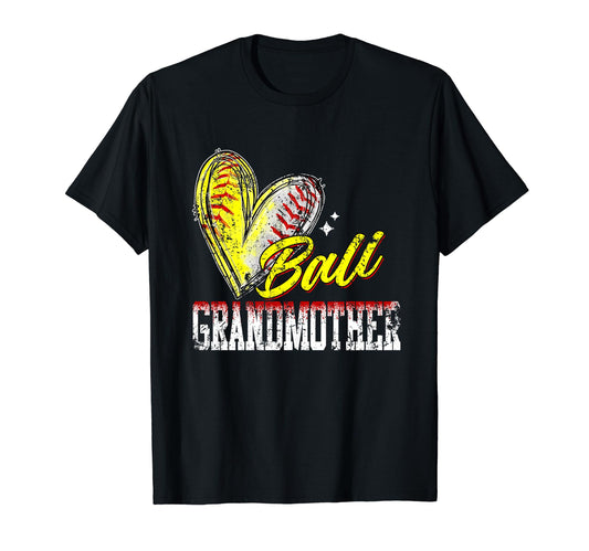 Ball Grandmother Heart Funny Baseball T-Shirt - Trendy Graphic Unisex - T-Shirt, Sweatshirt, Hoodie