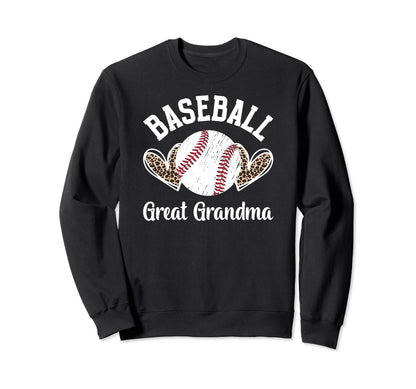 Baseball Great Grandma Hearts Sweatshirt - Streetwear Style Unisex - T-Shirt, Sweatshirt, Hoodie