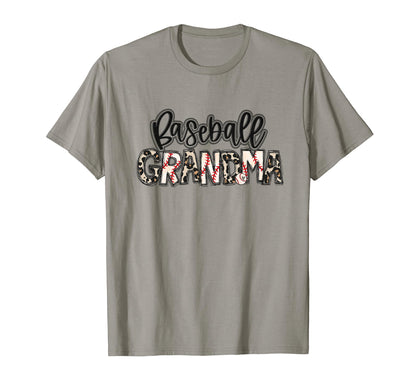 Baseball Grandma Leopard Proud Family T-Shirt - Trendy Graphic for Adults - T-Shirt, Sweatshirt, Hoodie