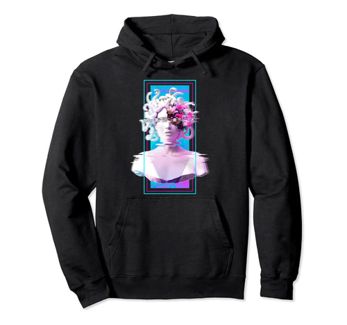 Vaporwave Medusa Statue Aesthetic Art Hoodie - Trendy Graphic Unisex - T-Shirt, Sweatshirt, Hoodie