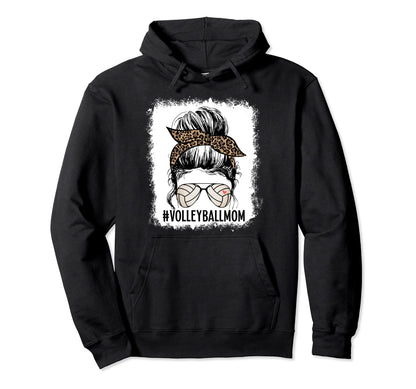 Leopard Volleyball Mom Volleyball Game Hoodie - Graphic Print for Adults - T-Shirt, Sweatshirt, Hoodie