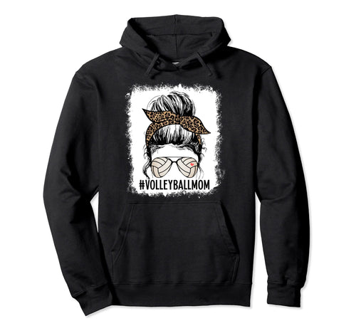 Leopard Volleyball Mom Volleyball Game Hoodie - Graphic Print for Adults - T-Shirt, Sweatshirt, Hoodie