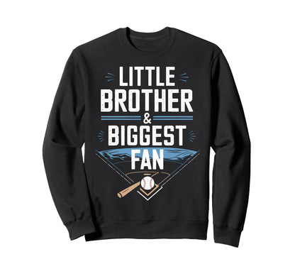 Funny Baseball Little Brother Sweatshirt - Minimalist Print Men Women - T-Shirt, Sweatshirt, Hoodie