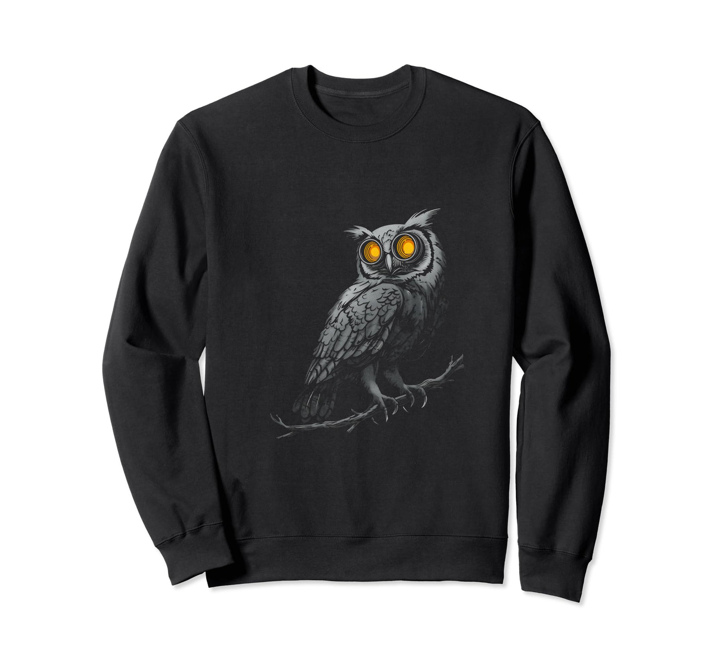Owl Branch Camera Lenses As Eyes Sweatshirt - Streetwear Style for Adults - T-Shirt, Sweatshirt, Hoodie