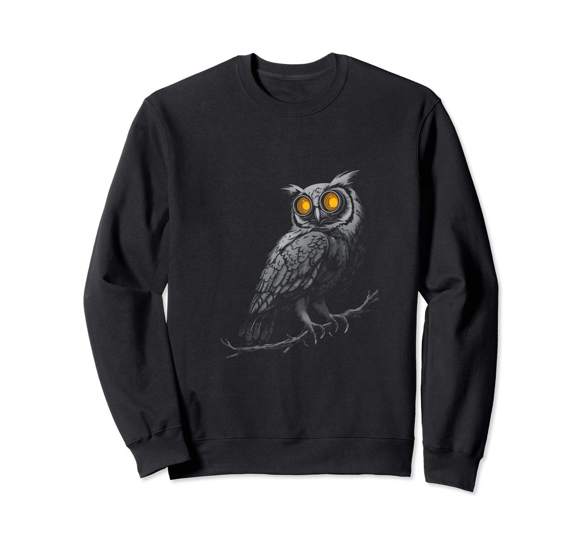 Owl Branch Camera Lenses As Eyes Sweatshirt - Streetwear Style for Adults - T-Shirt, Sweatshirt, Hoodie