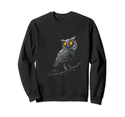 Owl Branch Camera Lenses As Eyes Sweatshirt - Streetwear Style for Adults - T-Shirt, Sweatshirt, Hoodie