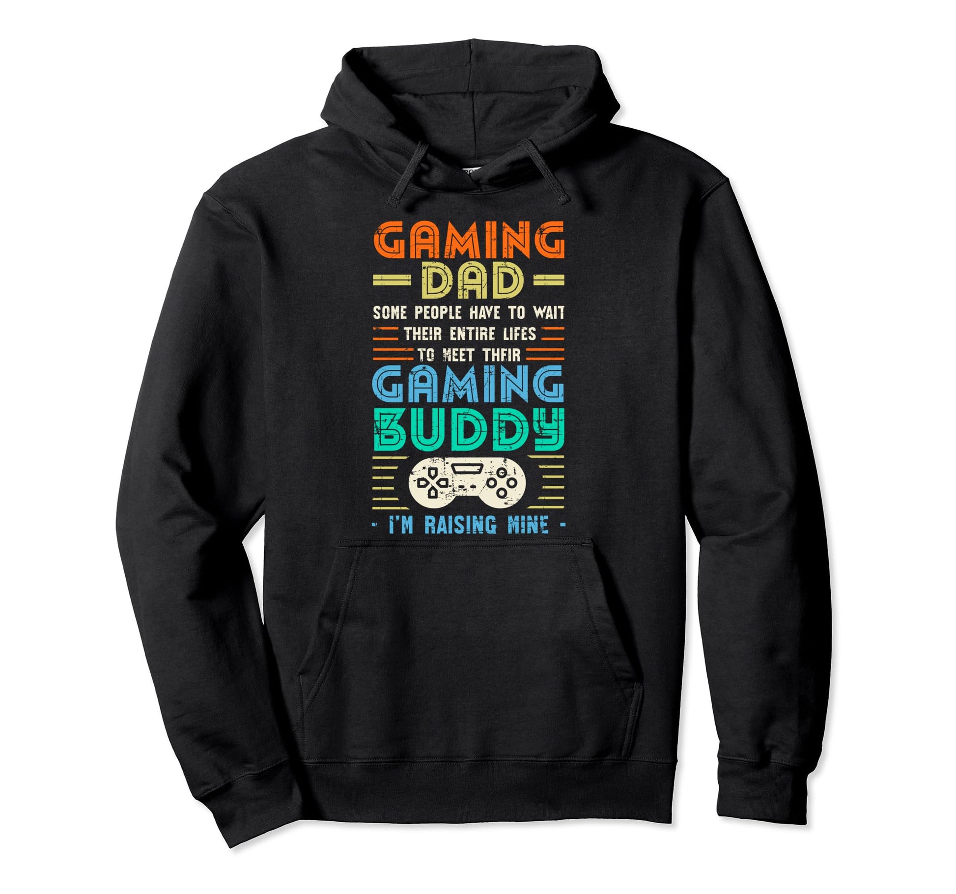 Gaming Dad Gaming Buddy Fathers Day Hoodie - Aesthetic Graphic Men Women - T-Shirt, Sweatshirt, Hoodie