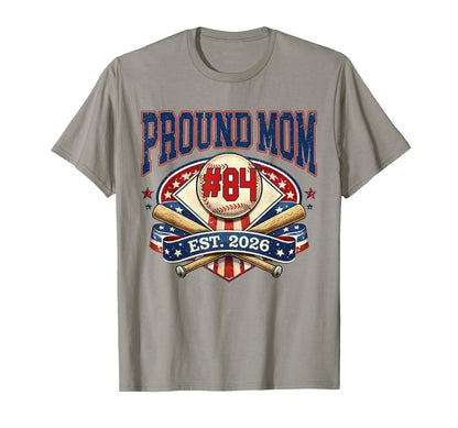 Custom Proud Mom Baseball Jersey T-Shirt - Novelty Apparel for Adults - T-Shirt, Sweatshirt, Hoodie