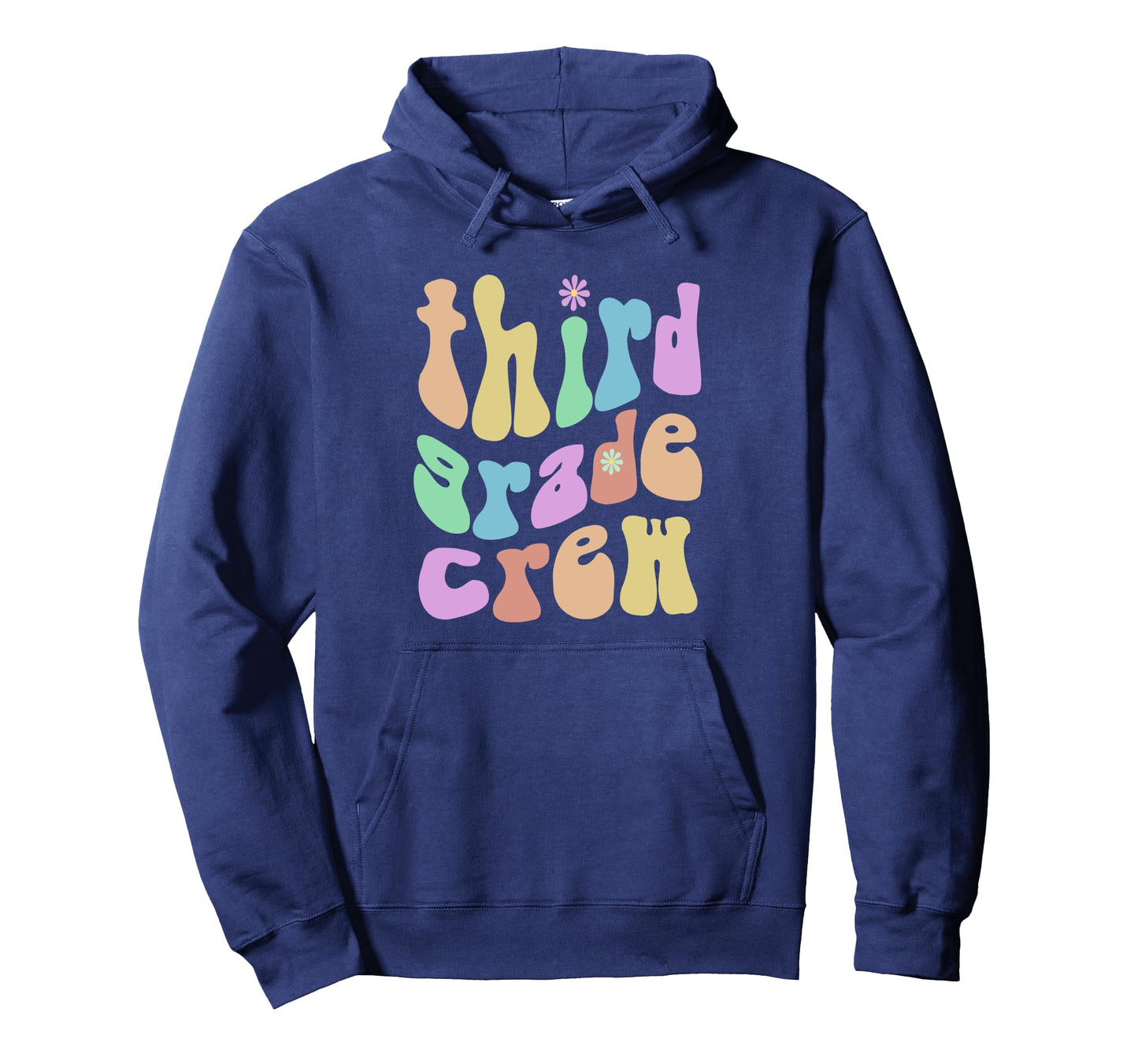 Rainbow Third Grade Crew Groovy 3Rd Hoodie - Fun Novelty Design Men Women - T-Shirt, Sweatshirt, Hoodie