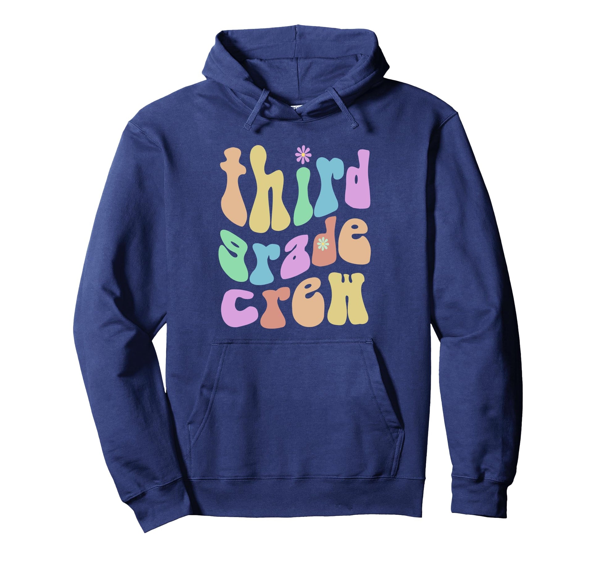 Rainbow Third Grade Crew Groovy 3Rd Hoodie - Fun Novelty Design Men Women - T-Shirt, Sweatshirt, Hoodie
